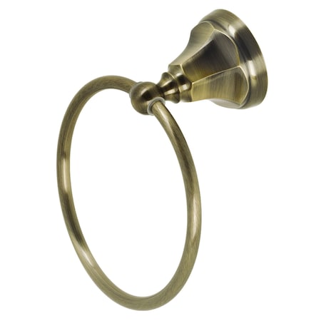 Kingston Brass BA4814AB Metropolitan 6" Towel Ring, Antique Brass BA4814AB